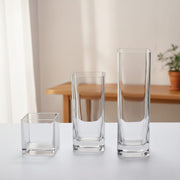3-piece Cube vase set in small, medium, and large sizes for modern home décor