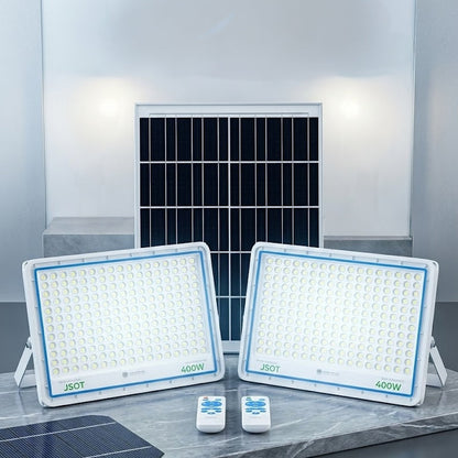 2in1 400w+400w Solar Floodlights with Warning lights