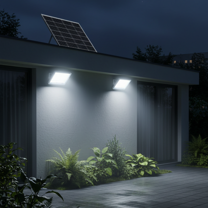 *2in1 400w+400w Solar Floodlights