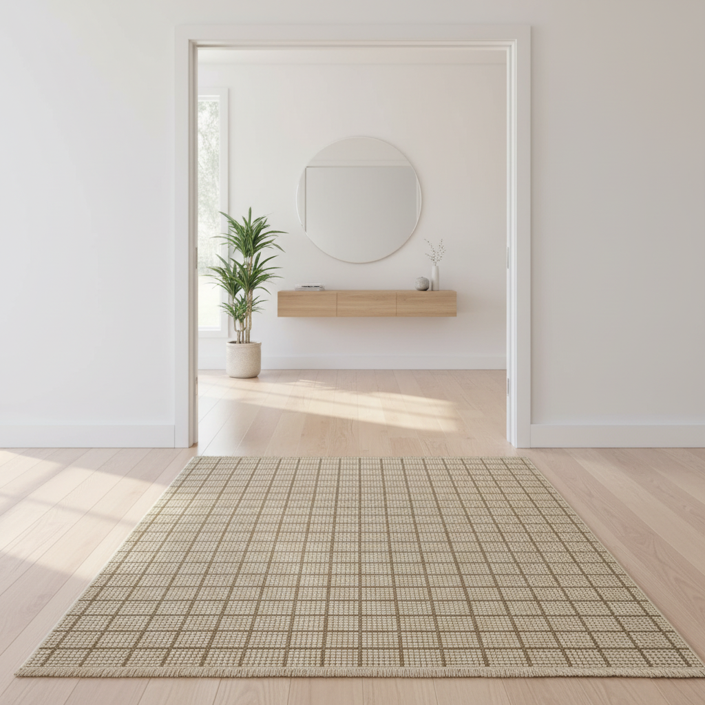 Vedantu Grid Pattern Carpet Rug
