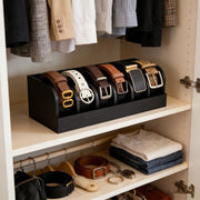 6 Slot Bamboo Belt Organizer