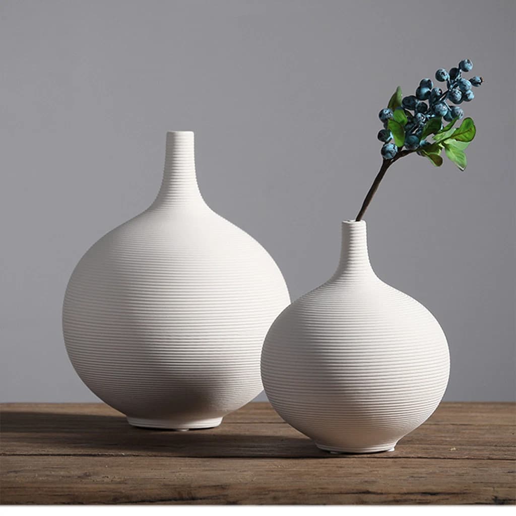 Nordic Round Porcelain Flower Vase
