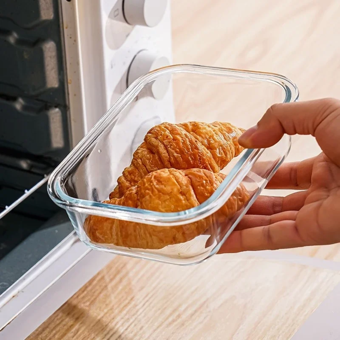 GLASS LOCK RECTANGULAR PRESERVATION BOWL