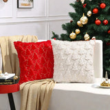 Christmas Tree Glitter Plush Cushion Cover