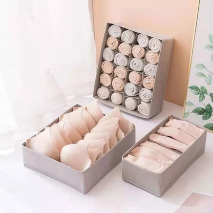 3Pcs Foldable Wardrobe Storage Boxes