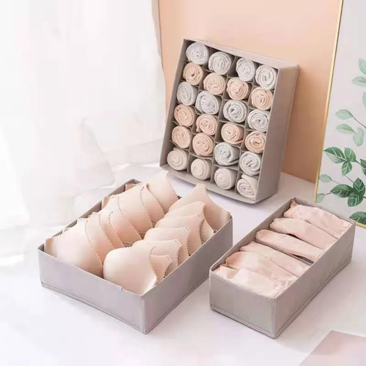 3Pcs Foldable Wardrobe Storage Boxes