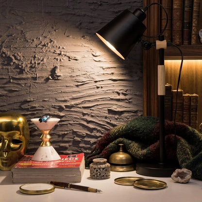 Nordic Wood and Metal Desk Lamp