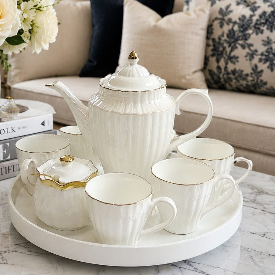11pc Ivory Grace Tea Set