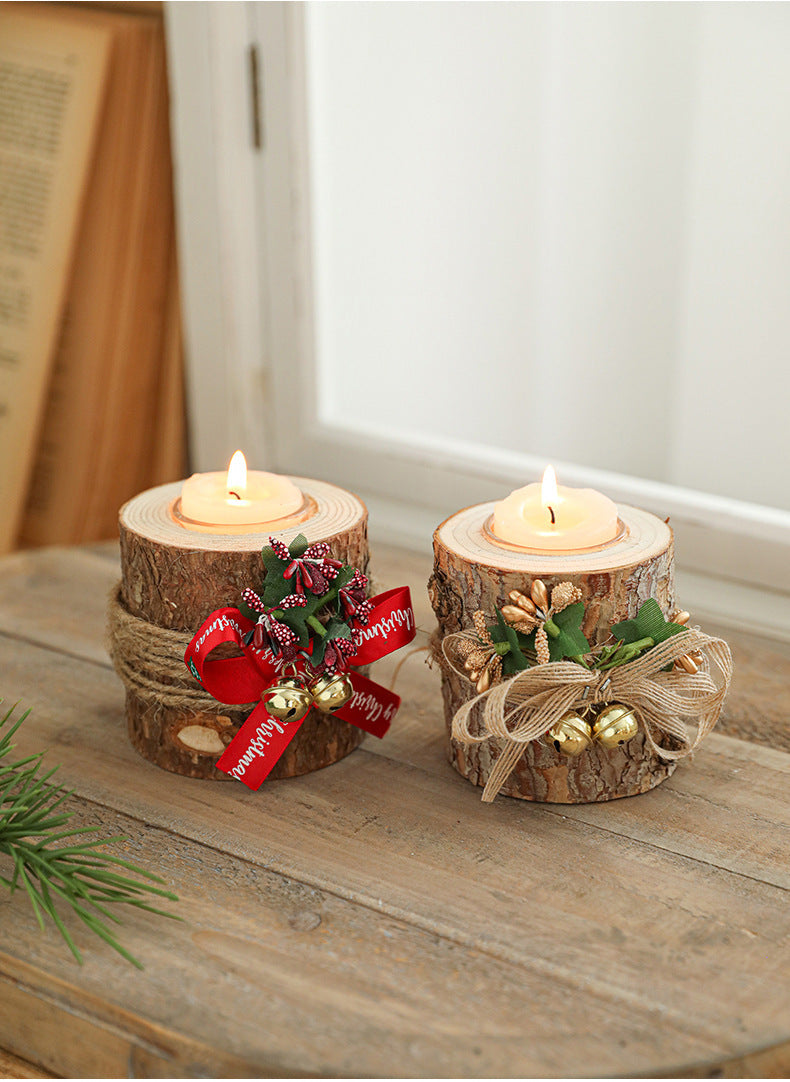 Christmas Candle Holder Wooden