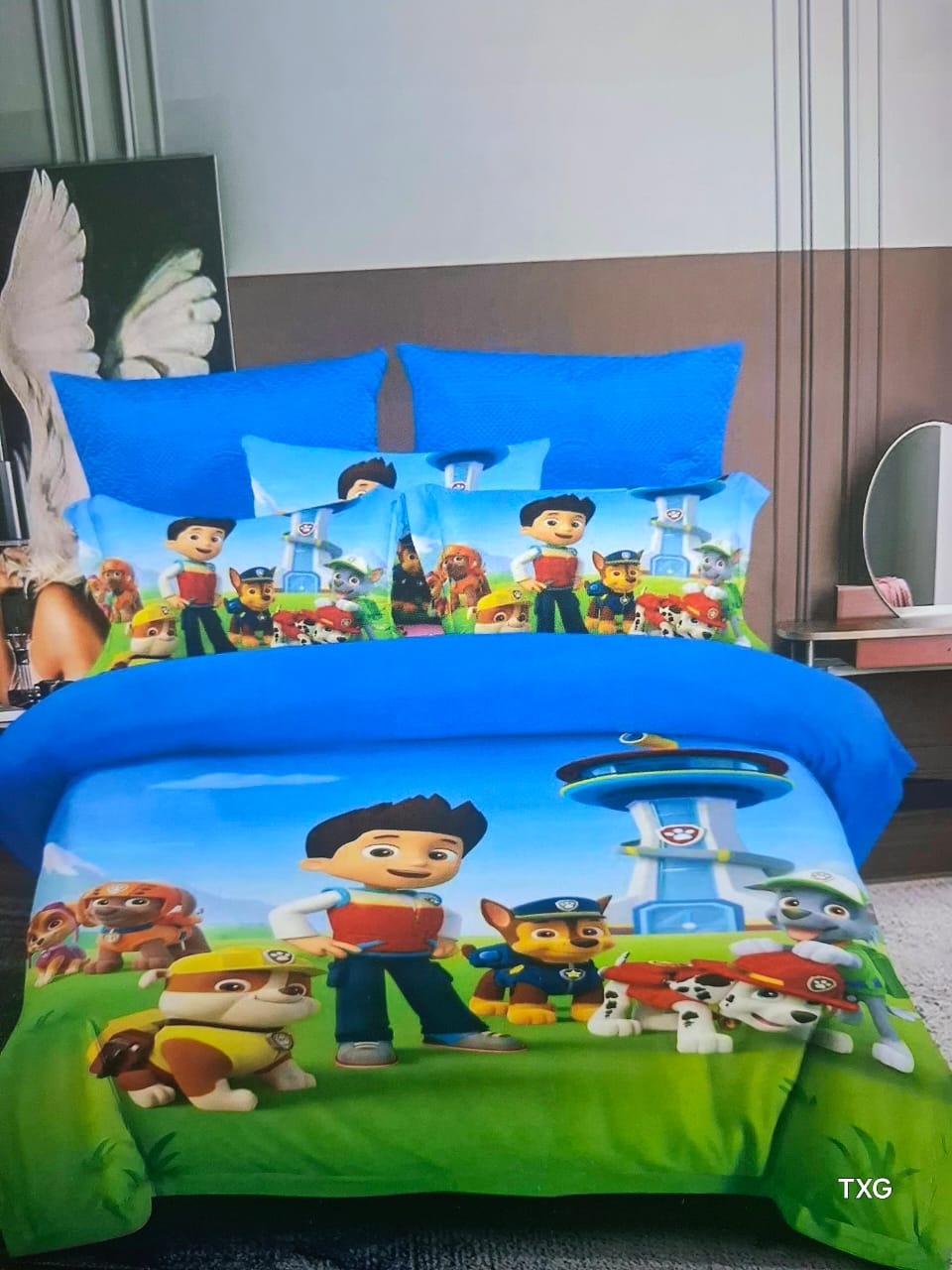 Cotton Cartoon Themed Kids Duvet Set – 4×6 ft
