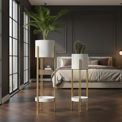 White Planter Stand