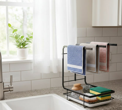 Punch-Free Kitchen Towel Drainage Rack