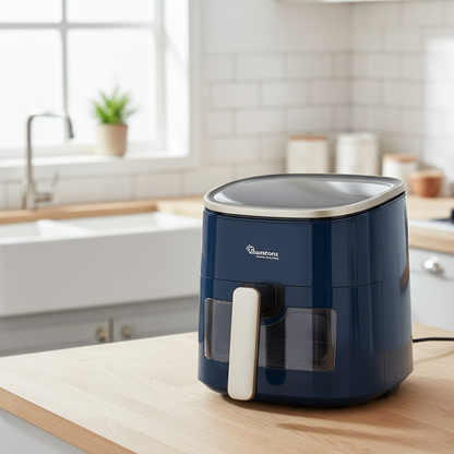 Ramtons Blue Digital Air Fryer with 3.5L Basket and 4.3L Drawer RM/681