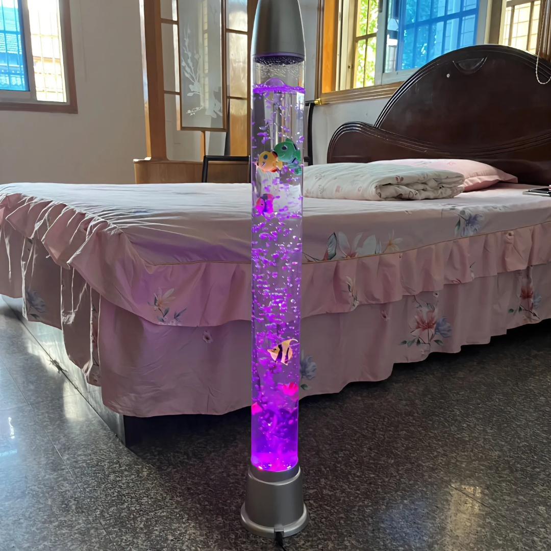 Decor Water Bubble Fish Tube Floor Lamp