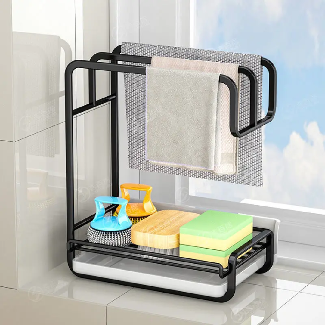Sink Caddy Soap Dish Holder With Tray