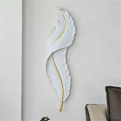 Feather Wall Art with Backlight