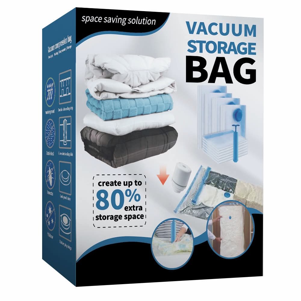 8pc Vacuum Bag Storage Organizer