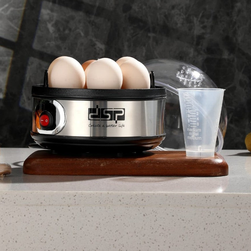DSP 2 in 1 Electric Egg Boiler Fryer with Timer 6 Eggs Capacity