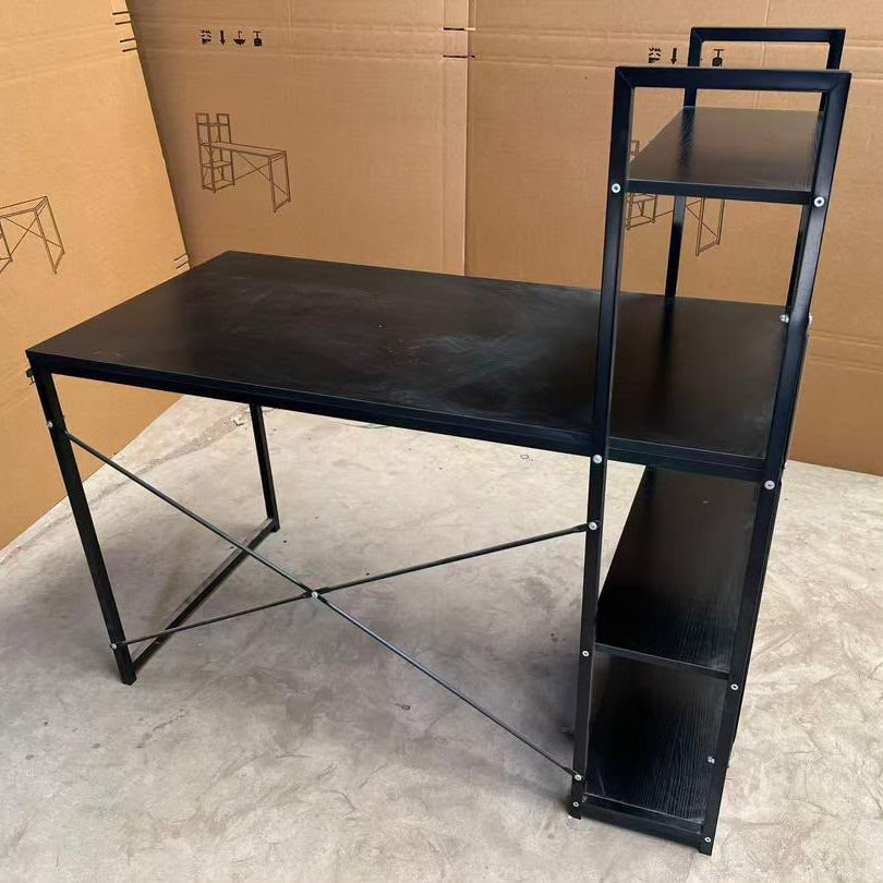 Large Ergonomic Desk with Shelves 60 × 120 × 70 cm
