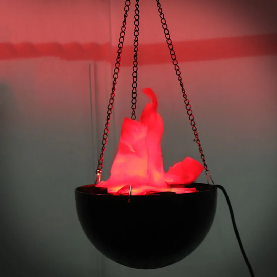 Flammen Lampe Hanging Chain Fireplace Decor Piece