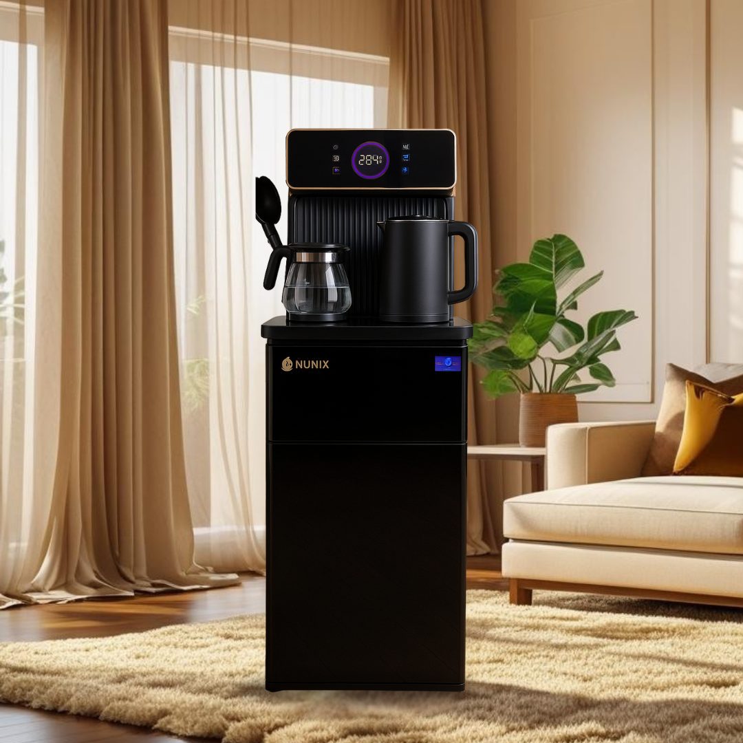 Hot & cold bottom-load tea bar water dispenser A3C with voice command and automatic kettle filling