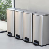 Stainless Steel Dustbin With Pedal And Detachable Plastic Bin