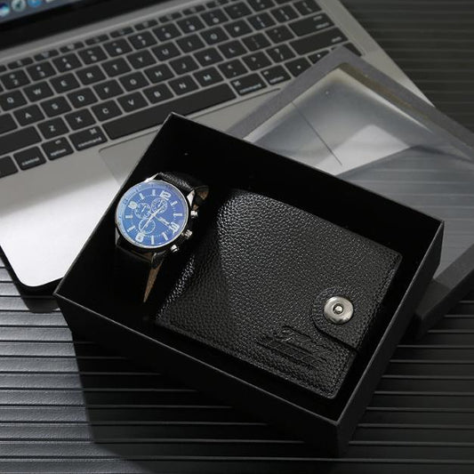 Men’s watch and wallet gift set with stylish accessories for everyday and formal use. ⌚✨