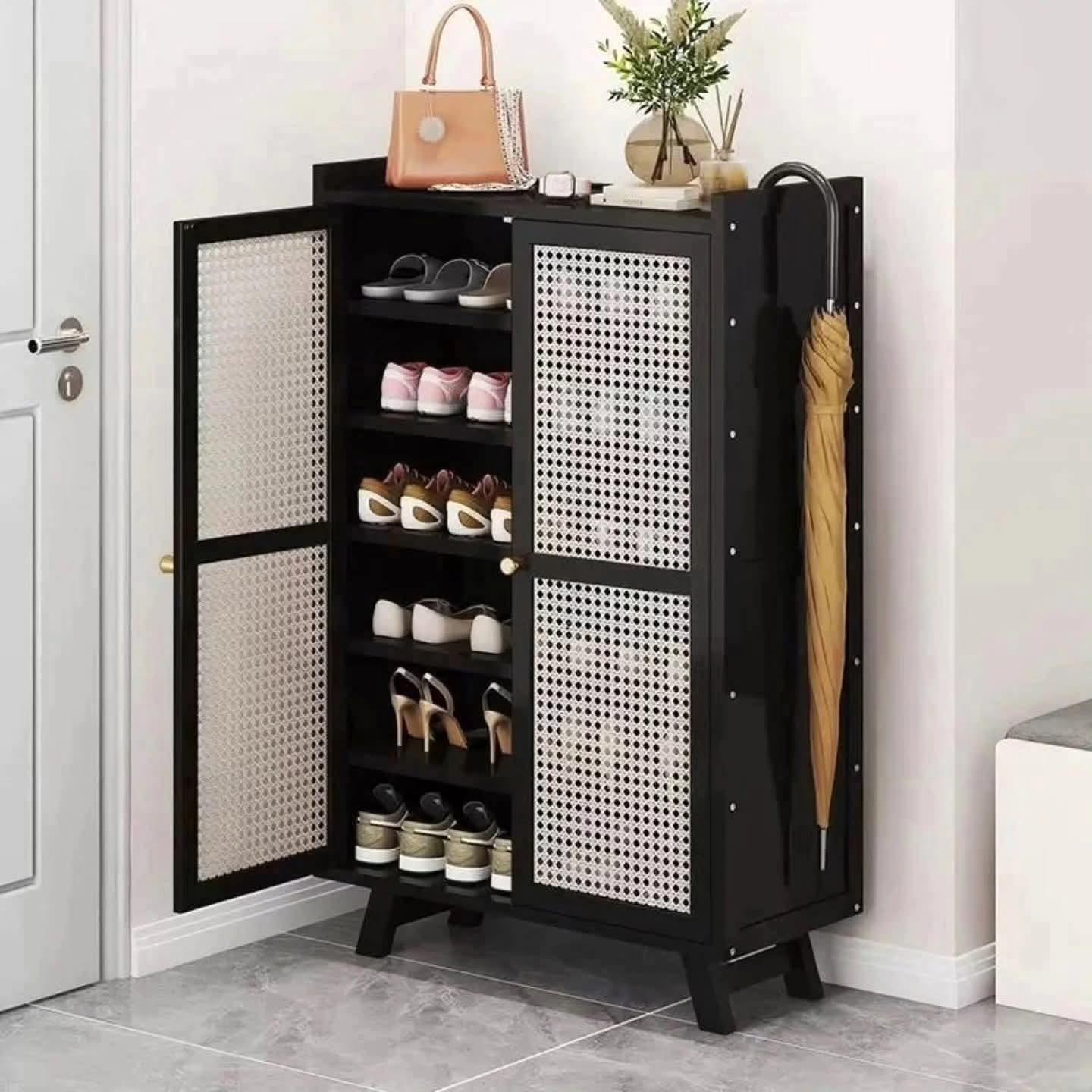 Rattan Shoe Cabinet