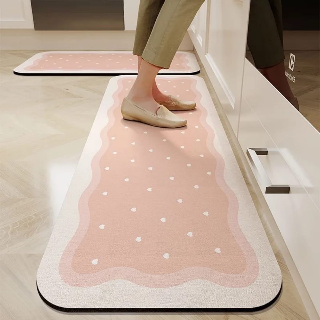 2Pc Kitchen Floor Mat Set