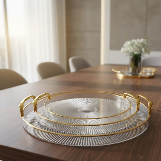 Acrylic Tea Tray Set with Three Sizes