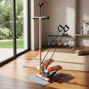 2 in 1 hydraulic stair stepper with stand, elastic cords, timer, phone holder and exercise mat - available in Nairobi, Kenya