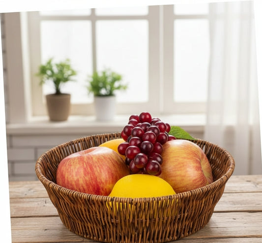 Aesthetic multifunctional home storage basket for décor and organization.