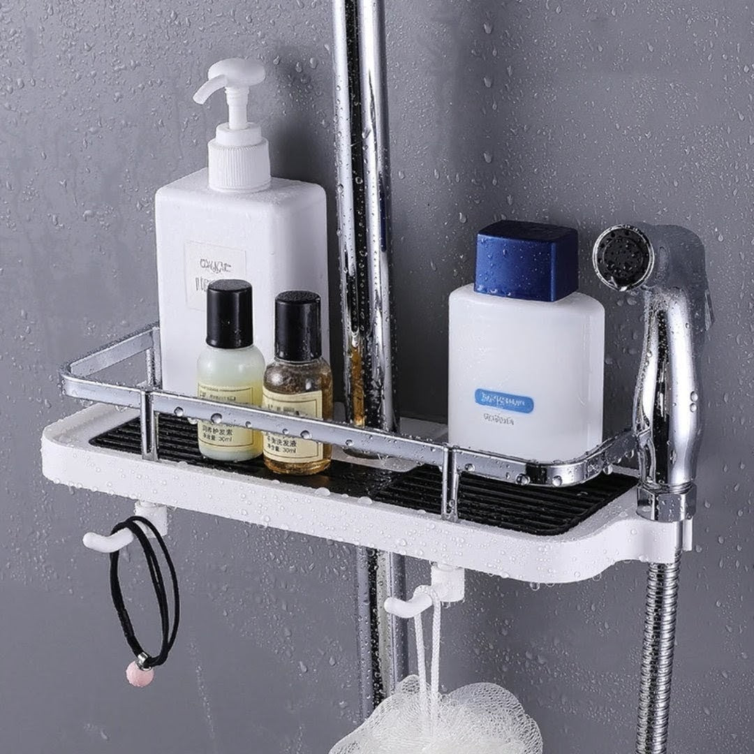 Shower Rod Storage Tray