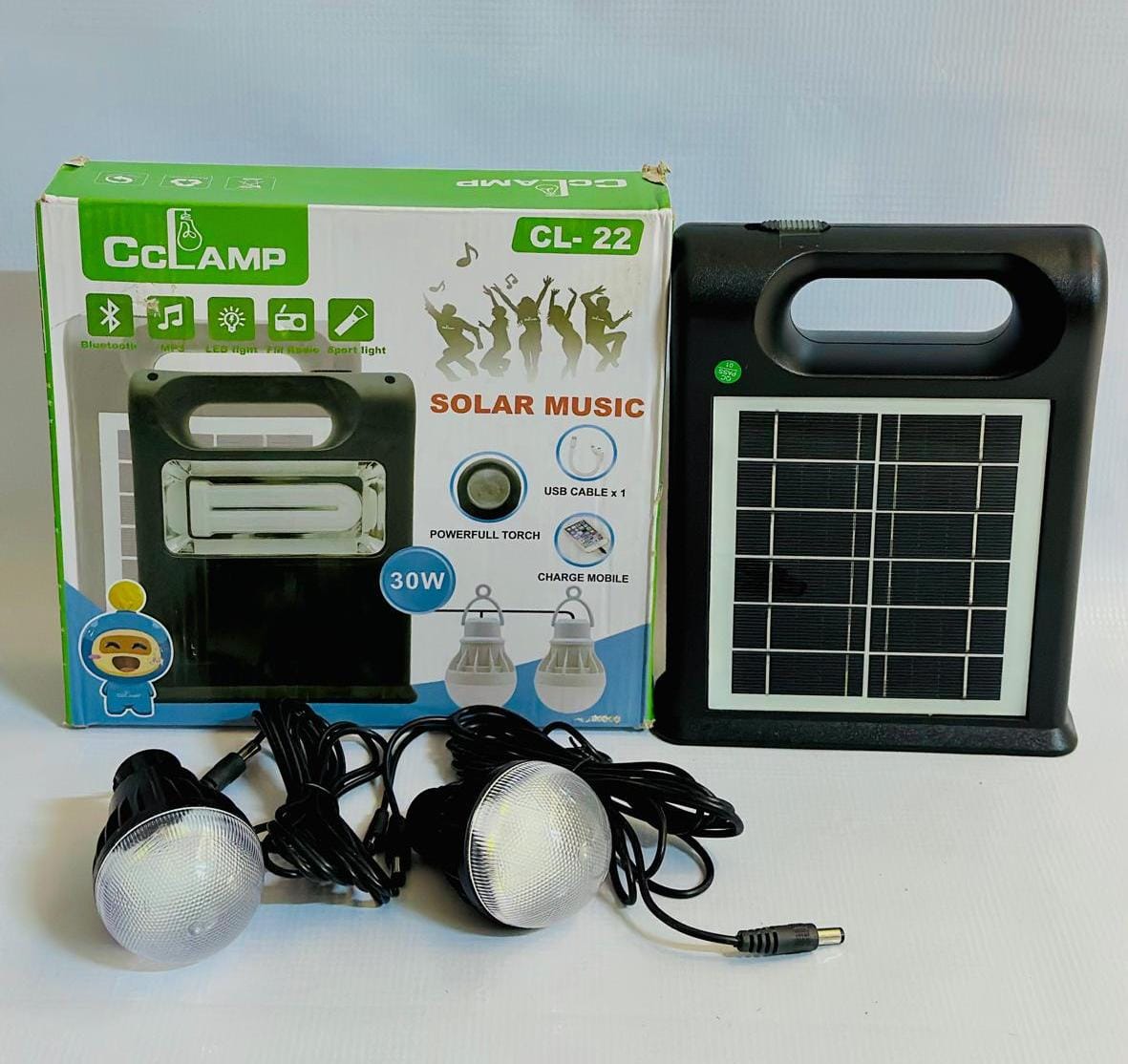 Solar Emergency Lamp – 2 Bulbs