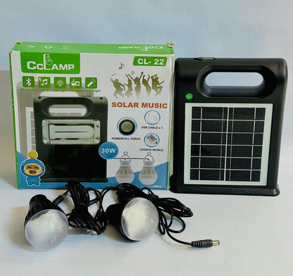 Solar Emergency Lamp – 2 Bulbs