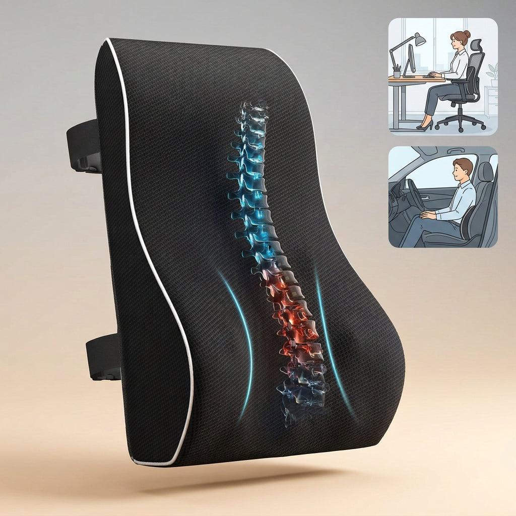 Memory Foam Backrest Support Cushion