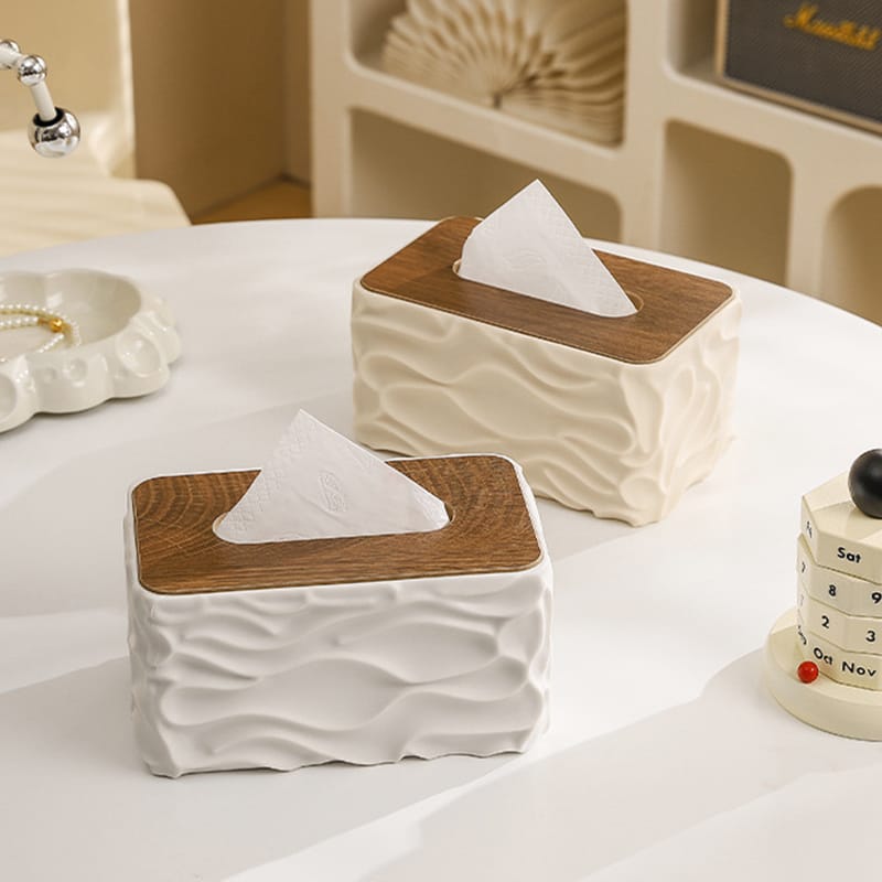 Wave Texture Tissue Box Serviette Holder