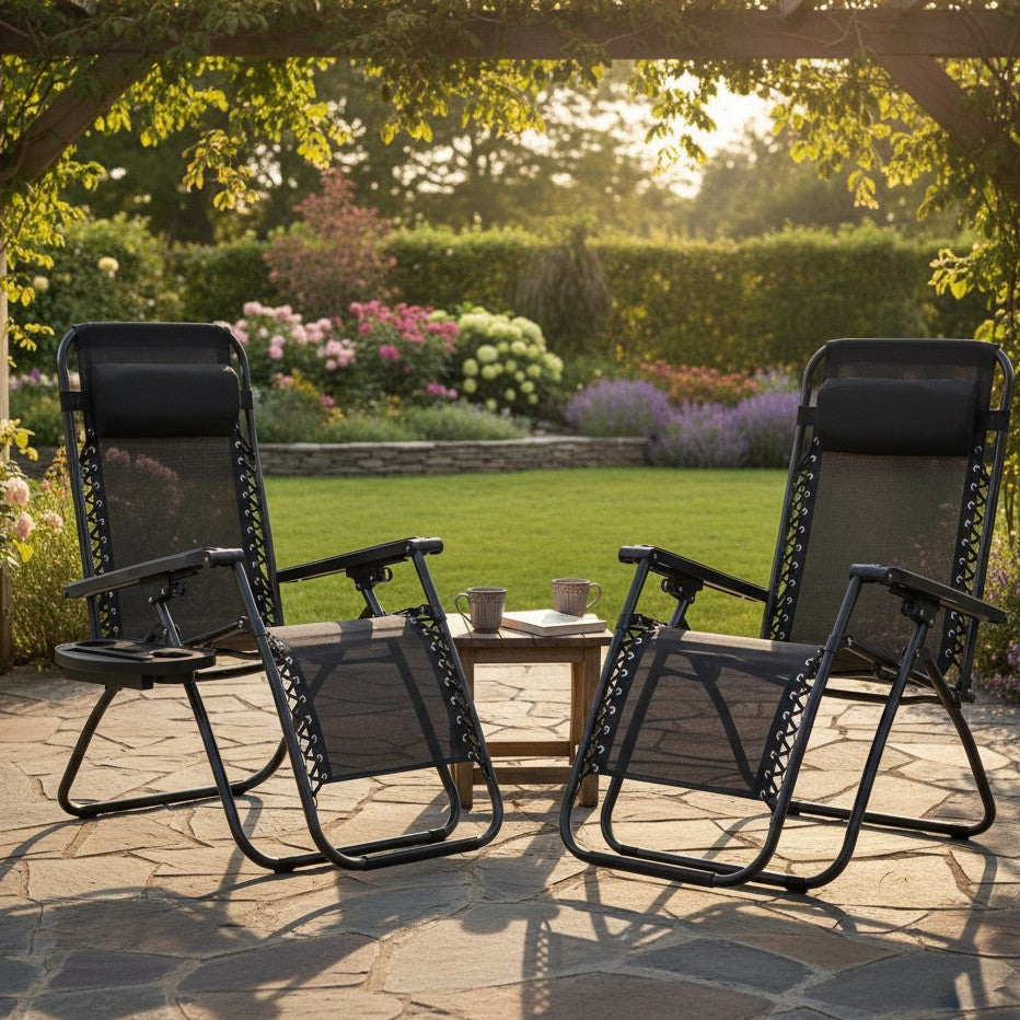 2In1 Zero Gravity Recliner Folding Chair Bed