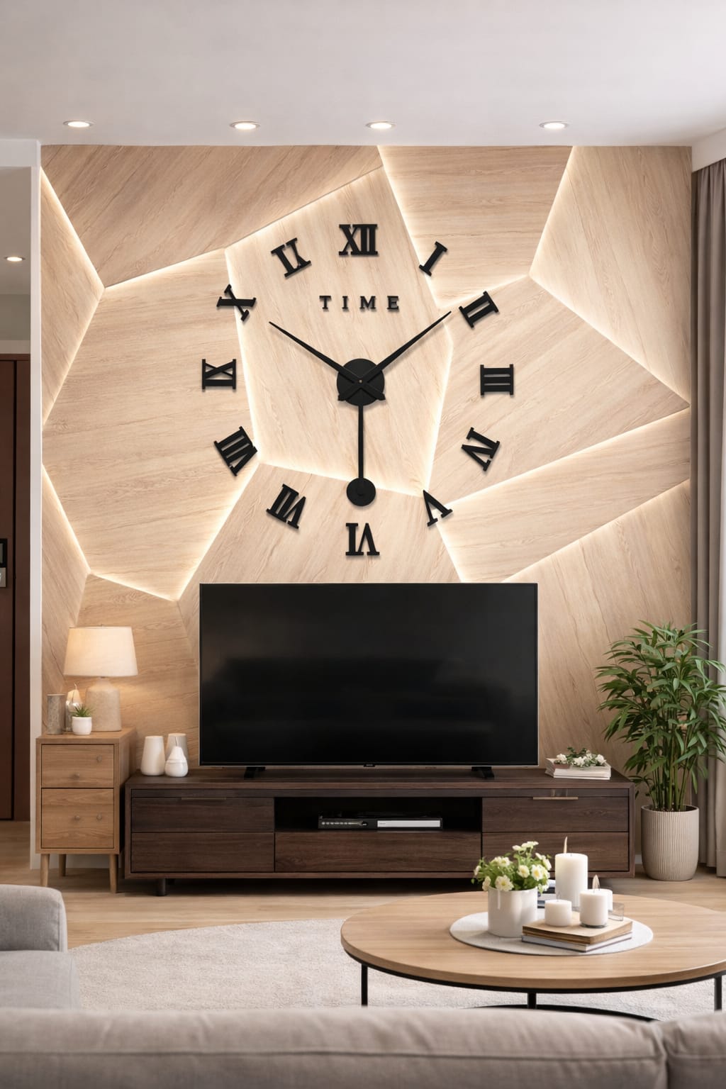 3D Roman Numeral Acrylic Mirror Wall Clock