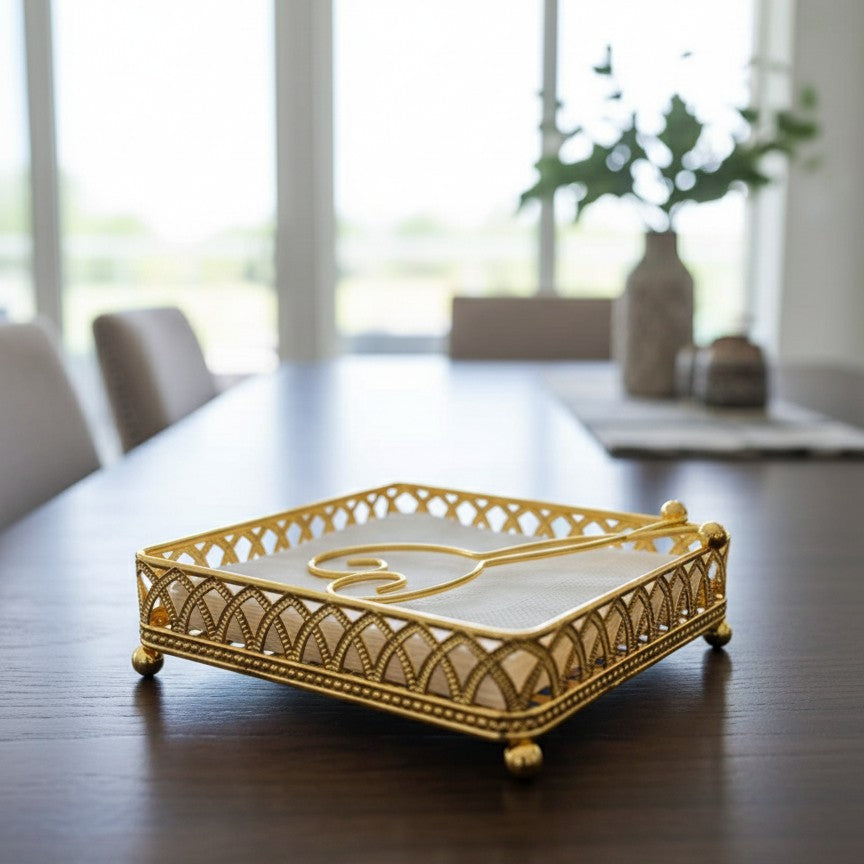 Gold Napkin Holder/ Serviette Holder
