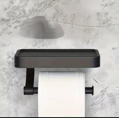 Stainless Steel Toilet Paper Holder With Shelf