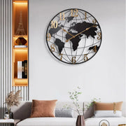 World Map Quartz Wall Clock – 60cm