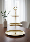 Gold steel Cake Stand 3 Layer