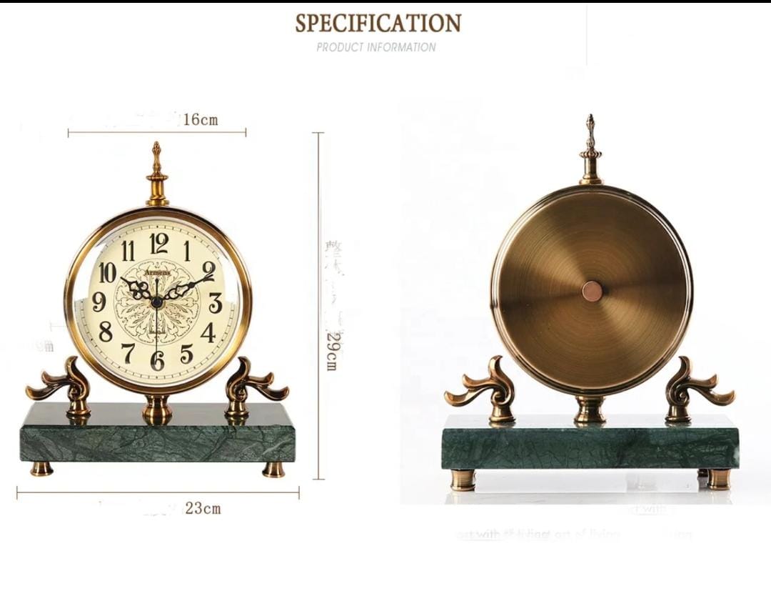 Antique Clock with Marble Base