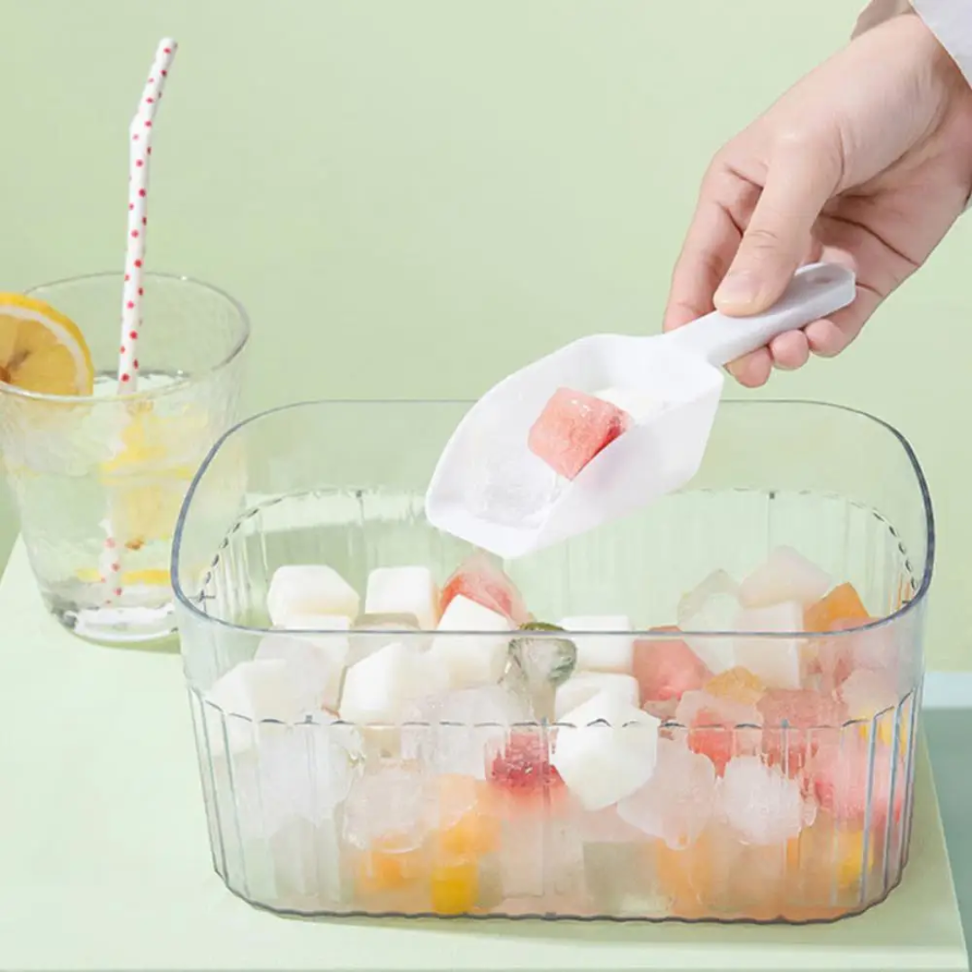 Multilayer 48-Grid Ice Cube Tray Box with Top Press Cover & Shovel