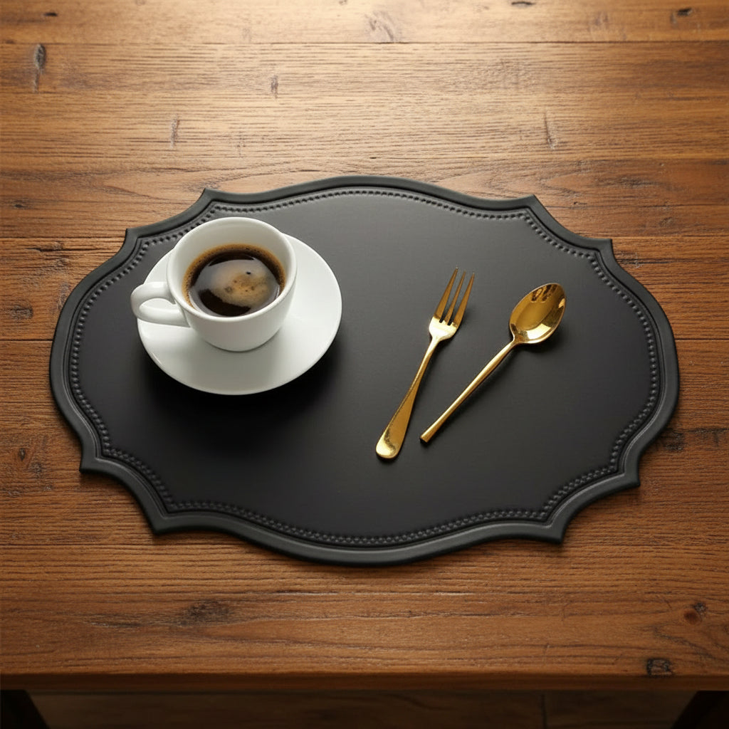 6 Piece Nordic Leather Anti-Slip Table Mats