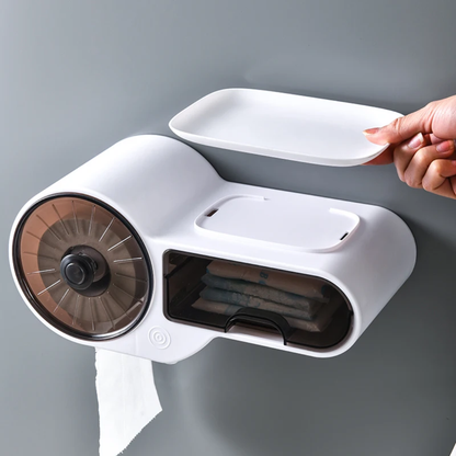 Wall Mounted Tissue Holder Bathroom Shelf