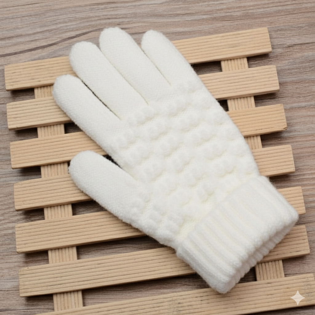 Warm wool Knitted Kid's Touchscreen Gloves