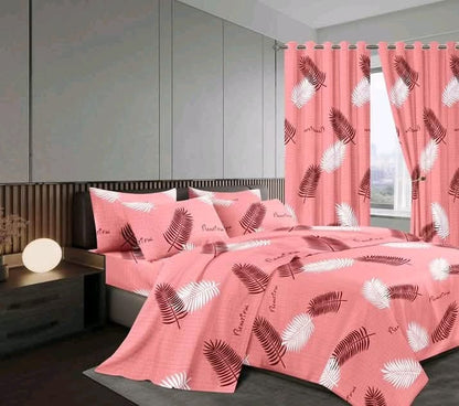 7Pcs Curtain And Duvet Set