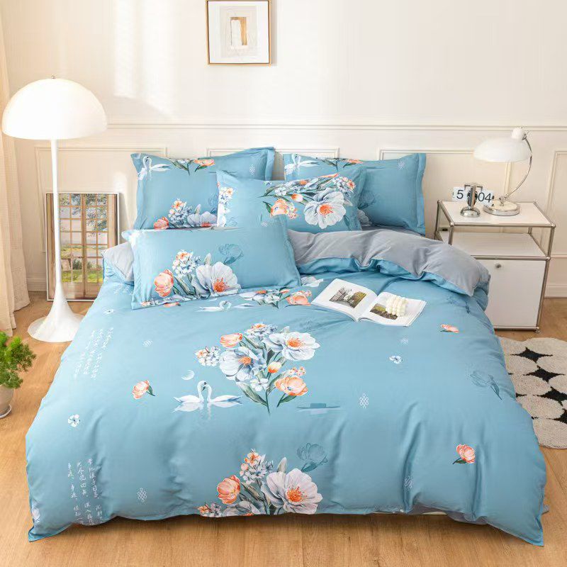 Cotton Printed Duvet Cover Set – 5×6 ft